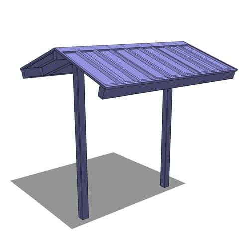 Steel Structure: Gable Roof Sunshelter – Gable Roof Rectangular Shelter