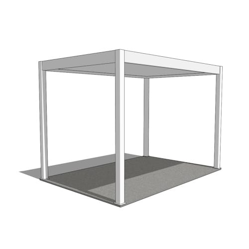 R-SHADE™ Premium Insulated Patio Cover: Free-Standing Installation - 8" Post