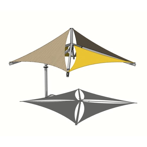 Multi-Panel Offset Single Post 