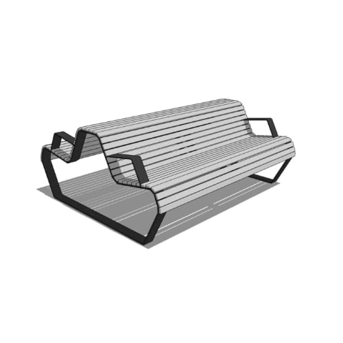 preview of Dek Backed Platform Bench w/ Armrest (DEK14-A)