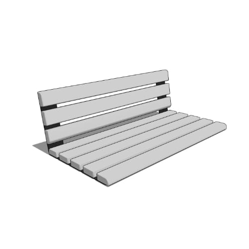 preview of Flinders 39" Timber Backed Bench (FLNT1-2)