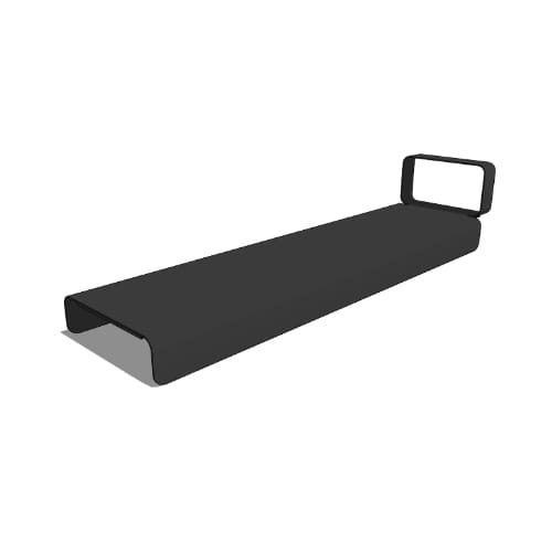 preview of Drape 79" Backless Bench, Double Return, Right Armrest (DRPM2-2-4-A2)