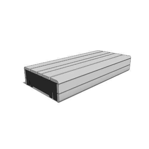 preview of Drape Timber 61" Backless Platform Bench - End-to-End Slats (DRPT3-1-3)