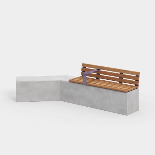 Flinders Timber Backed Bench