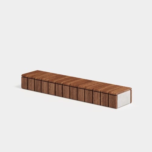 Drape Timber Backless Bench