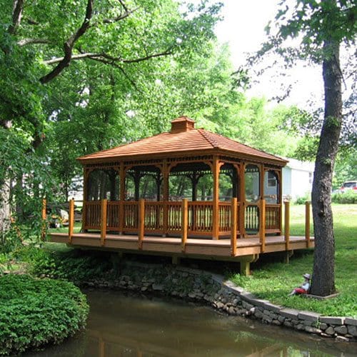 Rectangle Wood Gazebo preview 3