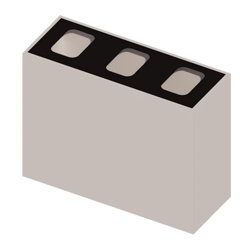 Mezzo Triple Hinged Lid