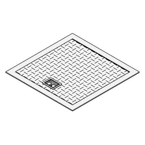 Flush Aluminum Floor Hatch with Exposed Flange (PPA-00)