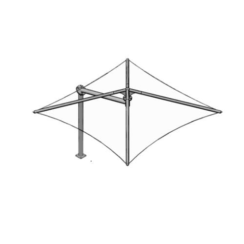 Single Post Pyramid Cantilever