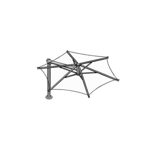 Single Post Hexagon Cantilever
