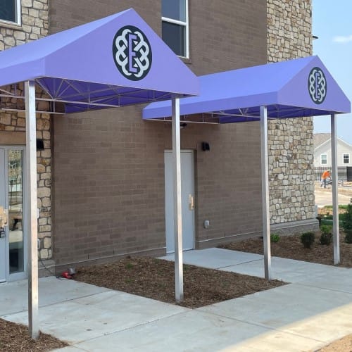 Peaked/Gable Fabric Canopy preview 1
