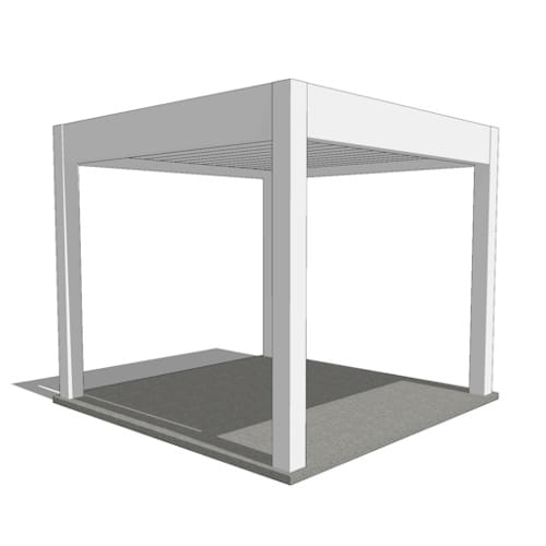 preview of Azenco Outdoor K-BANA™ - Manual Louvered Pergola Anchored Edition - 10x10