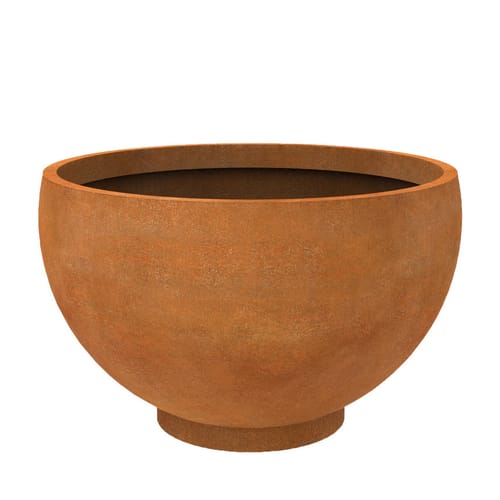 Large Corten Steel Bowl on Stand (3-9724-R) preview 1