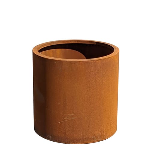 Small Cylinder Corten Steel Planter (3-9708-R) preview 1