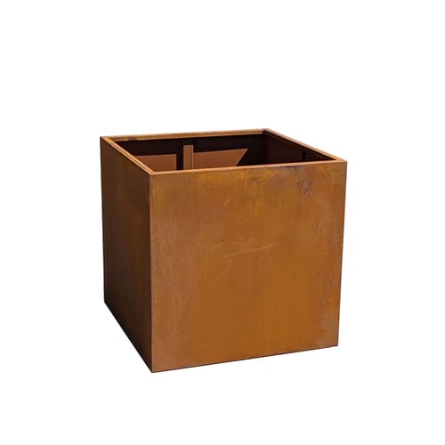 Large Cube Corten Steel Planter (3-9703-R) preview 1
