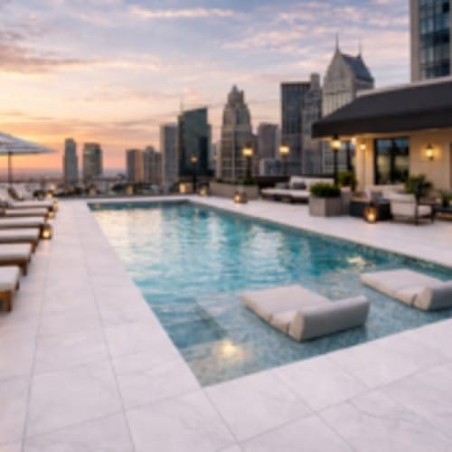 Marble Glacial White 2cm Porcelain Paver – StoneTech Series preview 3