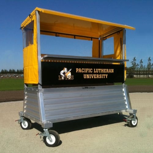 Portable 4' Elevated Press Box with Storage