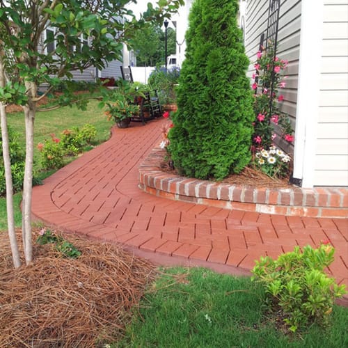Beveled Edge Clay Pavers - English Edge Red preview 4