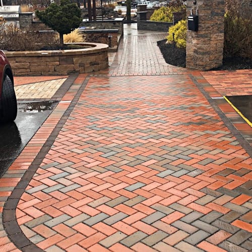 Beveled Edge Clay Pavers - English Edge Dark Accent preview 6