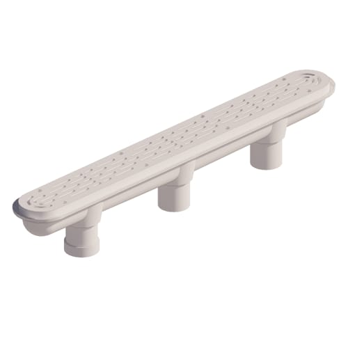 32" Channel Drain Flat Grate Anti-Entrapment Suction Outlet Cover and PVC Three-Port Manufactured Sump (32CDFLxxx)