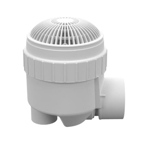 8" Round MoFlow™ Suction Outlet Cover with PVC Side Port 3" Socket x 4" Spigot Sump (8MFxxxSSB) preview 1