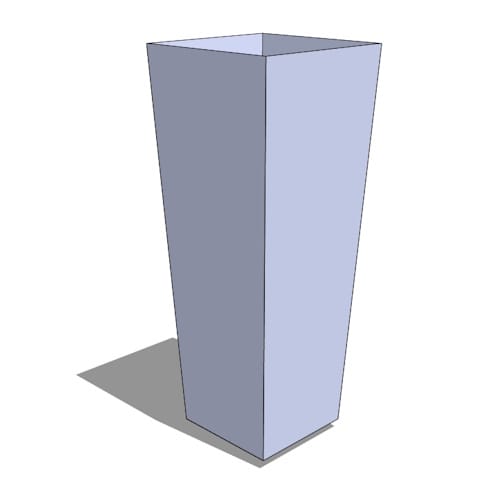 Corten Steel Tall, Tapered Planter - 30" - 42" High