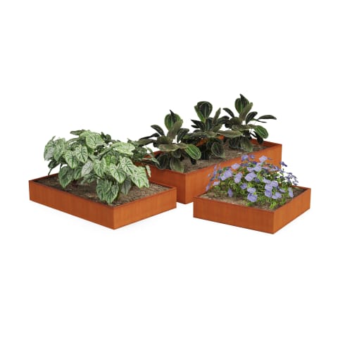 Corten Steel Planter Bed (No Bottom) - 12" - 24" High preview 3