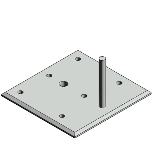 NB1CB - Glass Rail Curb Mount