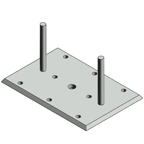 NB1CB2 - Glass Rail Curb Mount