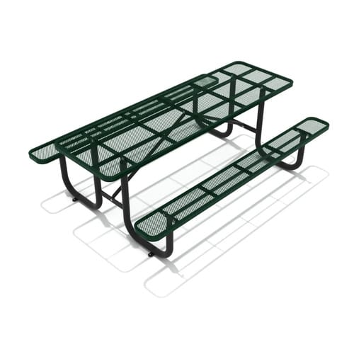Park & Site Amenities: 8 Foot Expanded Steel Picnic Table (PSA004BK) preview 1