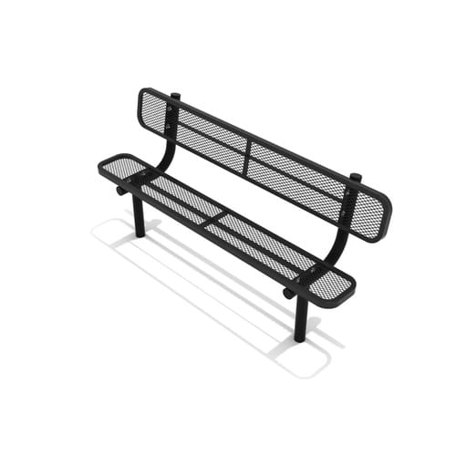 Park & Site Amenities: 6 Ft. Expanded Steel Bench (PSA002BK) preview 2