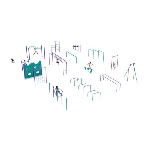 Fitness Equipment: 16 Piece Premier Kids Gym Course (PGC019) preview 1