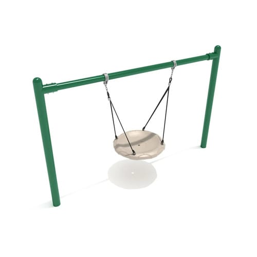 Swing Sets: 7 feet High Elite Single Post Nest Swing (PSWNT002WS) preview 1