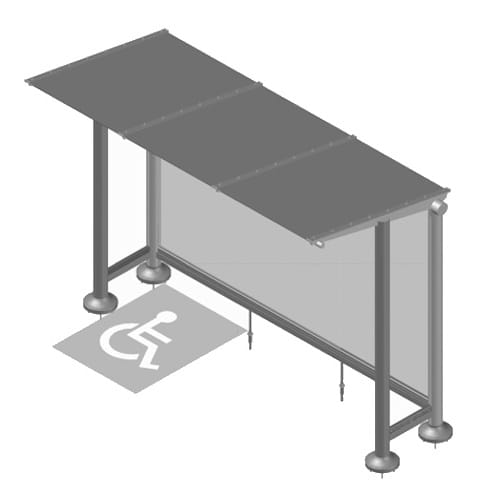 Bus Shelter: Empire “Flat Roof” Series (90009-00)