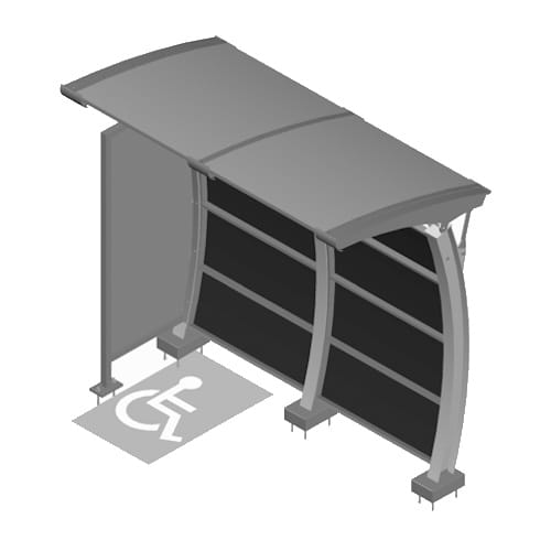 Bus Shelter: Crescent Series (90012-00)