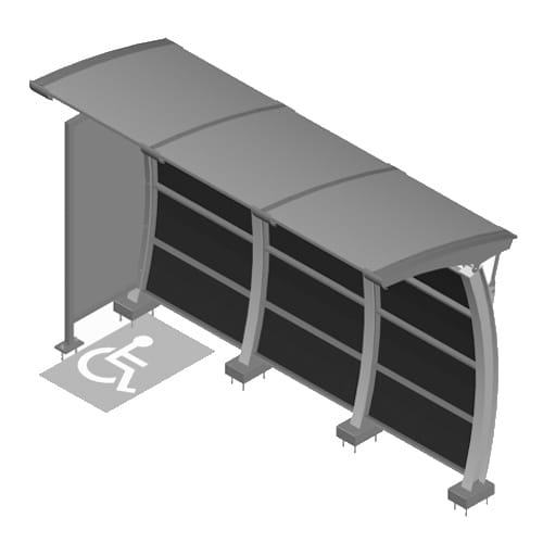 Bus Shelter: Crescent Series (90013-00)