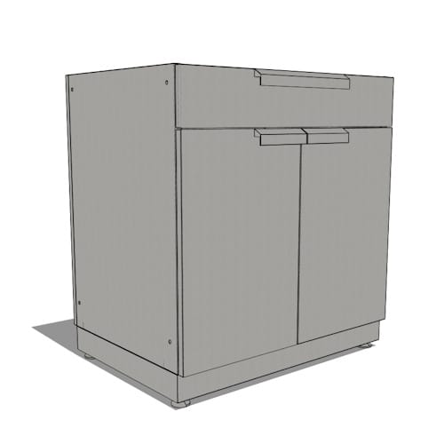 SKU 70005: Outdoor Kitchen Stainless Steel 32 in. Bar Cabinet