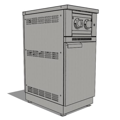 SKU 67191: Outdoor Kitchen Stainless Steel Platinum Dual Side Burner- Matte Black