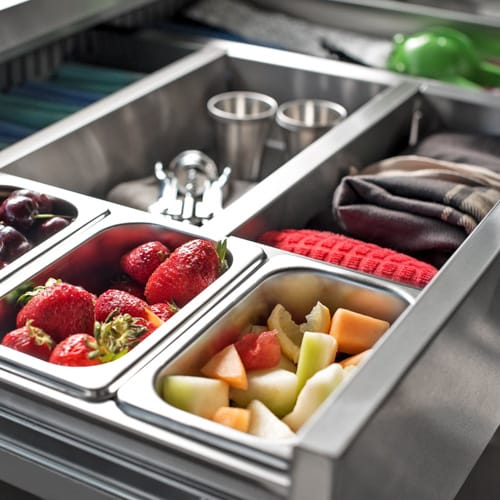 SKU 71071: Outdoor Kitchen Stainless-Steel 5 Piece Cabinet Set with 3-Drawer, Bar, Grill Cabinet, Platinum Grill and Countertop- 40 inch, NG, 64 inch SS Countertop preview 9