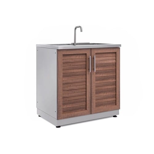SKU 70102: Outdoor Kitchen Stainless Steel Louvered Doors Sink Cabinet preview 1