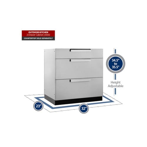 SKU 70003: Outdoor Kitchen Stainless Steel 3-Drawer Cabinet preview 3