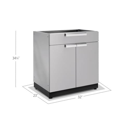 SKU 70004: Outdoor Kitchen Stainless Steel 32 in. 2-Door with Drawer Cabinet preview 3
