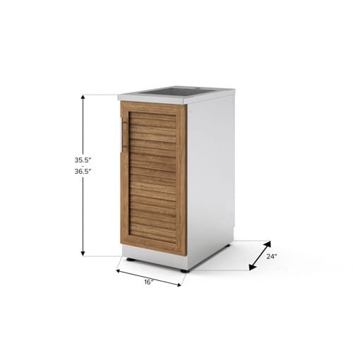 SKU 65625: Outdoor Kitchen Stainless Steel Louvered Doors 16 in. Sink Cabinet preview 6