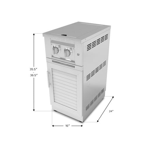 SKU 67193: Outdoor Kitchen Stainless Steel Louvered Doors Platinum Dual Side Burner- White preview 2