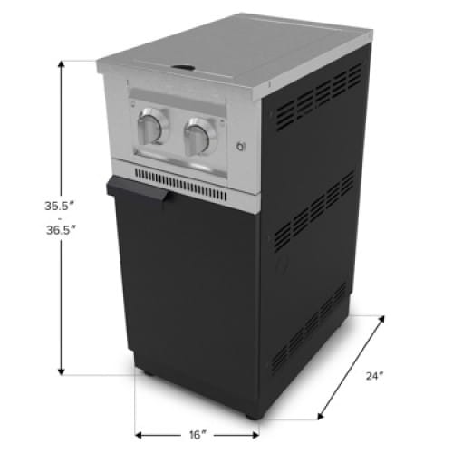 SKU 67191: Outdoor Kitchen Stainless Steel Platinum Dual Side Burner- Matte Black preview 2