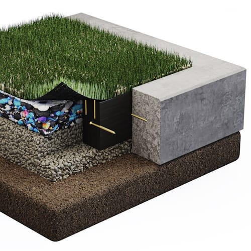 Winter Green Play Synthetic Turf with 2.25" Pad: Playground