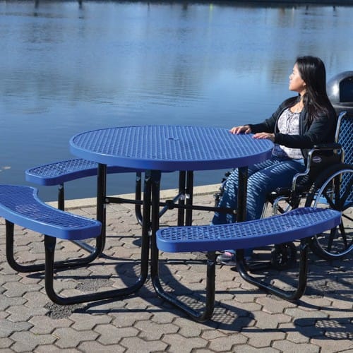 SuperSaver™ Commercial Round Wheelchair Accessible Picnic Table preview 1