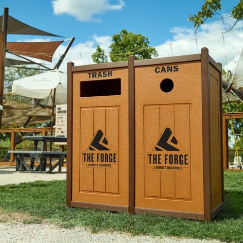 Two-Tone Panel Design Recycling Containers - Two Units preview 2