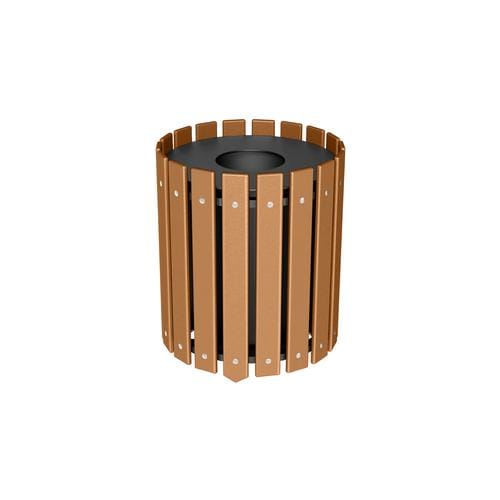 Recycled Plastic Slat Design Round Receptacles preview 3