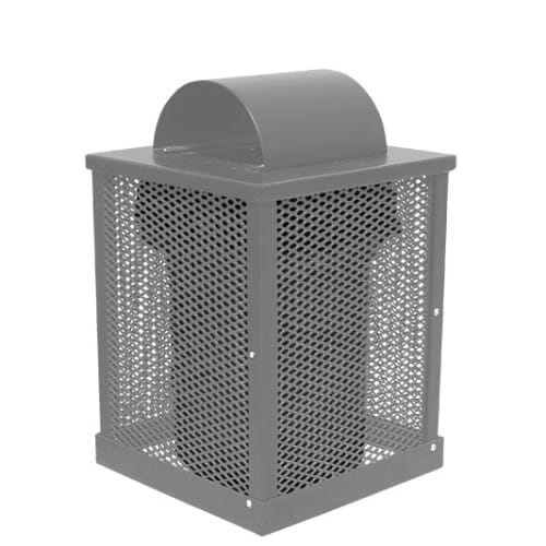 Square Receptacle Expanded Metal (55 gal, arch lid, free standing, liner not included) preview 1